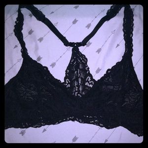 Black lace bralette